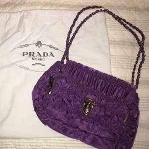 Purple Prada purse, with authentication cards!
